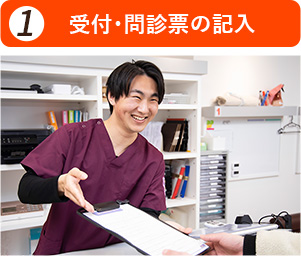 受付・問診票の記入